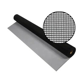 Aluminum Insect Screen Mesh Roll - Bug Screen for Patio, Window, Door, Porch - Mosquito Screen Metal Aluminum Screening - Replacement Screens for Windows & Doorway - 18 in x 100 ft, Black