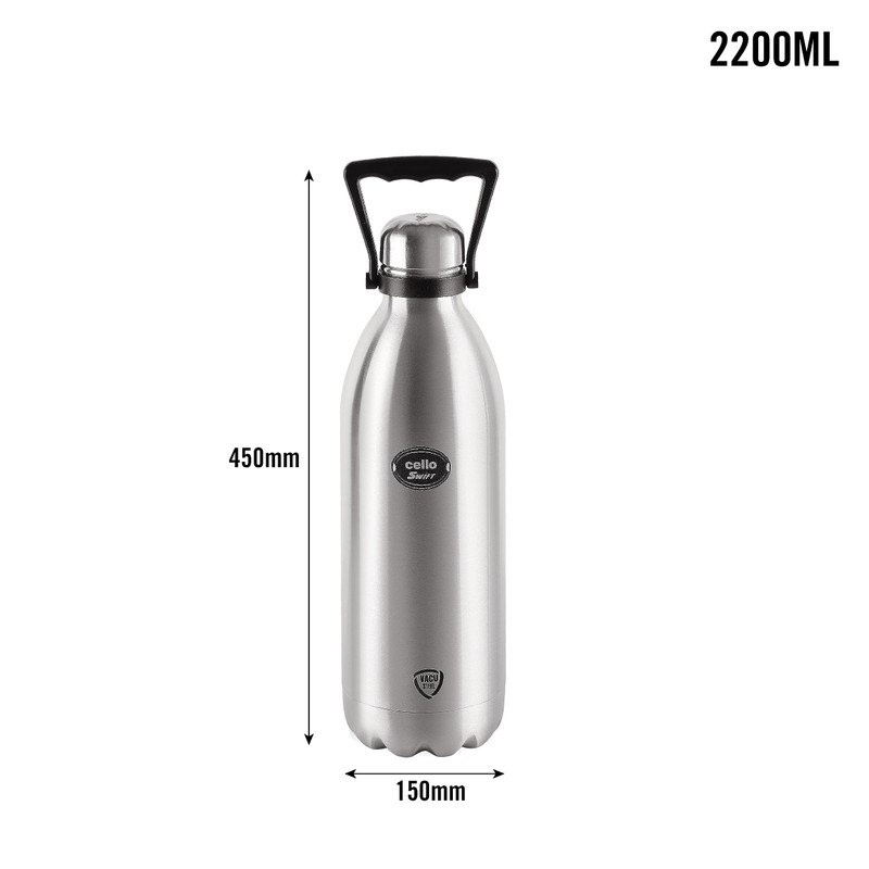 Cello Swift Stainless Steel Vacuum Insulated Flask with Screw Lid