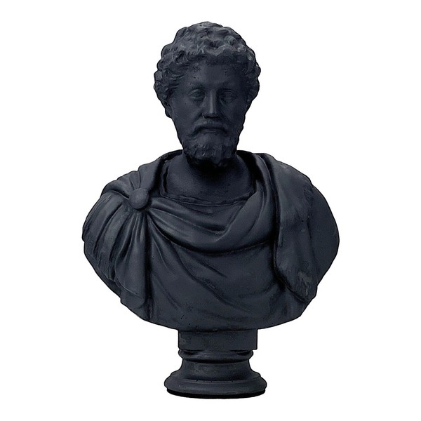 Marcus Aurelius Roman Emperor Stoic Philosopher Bust Head Portrait Sculpture Museum Copy