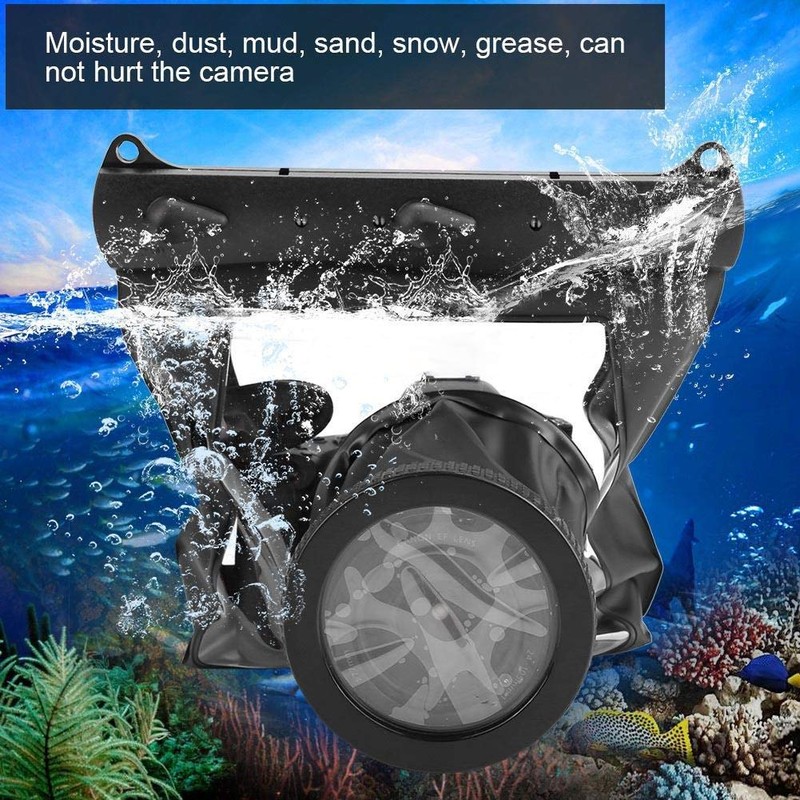 Underwater Housing 20 m for Canon Nikon DSLR Cameras (Black)