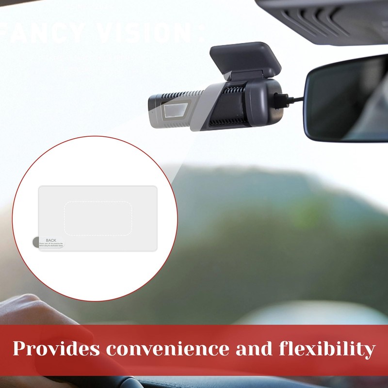 Grosion 10Pcs Windshield Dashcam Stickers,Dashcam Windshield Sticker,Car Windshield Electrostatic Film,Dashcam