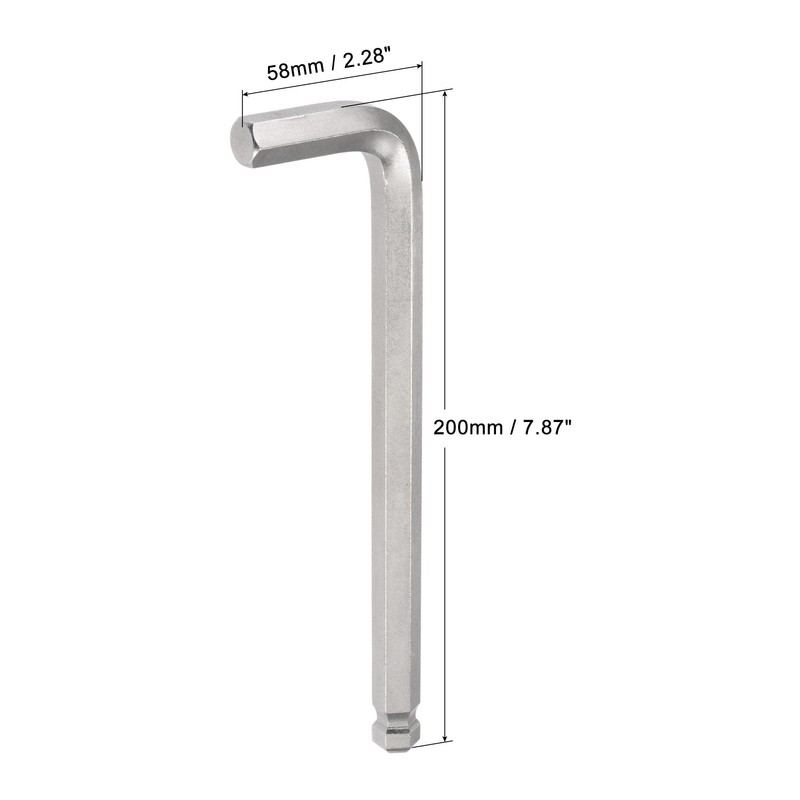 sourcing map 1/2" Ball End Hex Key Wrench, L Shaped