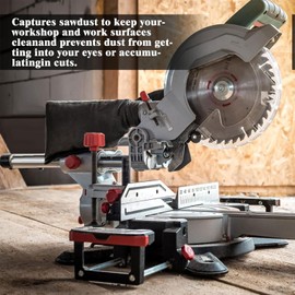 Saw Dust Bag - Portable Black Saw Dust Collection Bag - Table Saw Dust Collector Bag, Mitre Saw Dust Proof Cover for Easy Disposal of Dust Inside