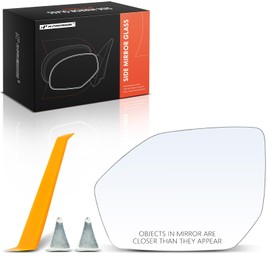 A-Premium Left Driver Side Non-Heated Mirror Glass with Backing Plate - Compatible with Hyundai Palisade 2020 2021 2022 2023 2024 - Exterior Side View Flat Mirror