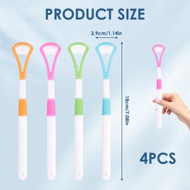 4 Stück Zungenreiniger, Silikonmaterial BPA-Freier Zungenbürste, Bürsten Für Die Mundpflege, Tongue Scraper Für Verbessert Die Mundhygiene, Reduziert Mundgeruch Und Frischen Atem