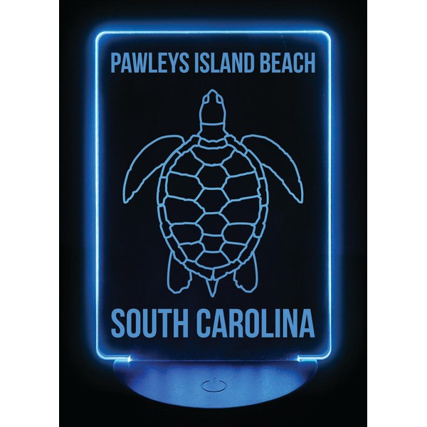 Pawleys Island Beach South Carolina Turtle Souvenir Acrylic Color Changing