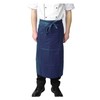 Black Pepper Polycotton Long Waist Apron with 2 Pocket, Professional Home Kitchen Apron for Chefs, Waiters, Cooks, Catering, Bar Staff, Navy Blue Plain, Pack of 1