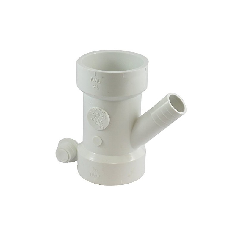 PlumberStop - 1-1/2"×1-1/2"x1/2" DWV PVC Dishwasher Wye (H × H