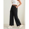 Feiersi Women Wide Leg Cargo Pants High Waisted Casual Baggy