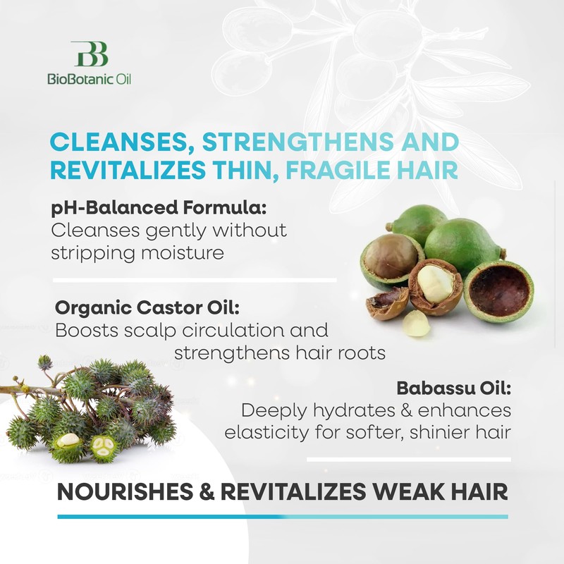 Bio Botanic Oil Shampoo for Thin, Sparse & Brittle Hair