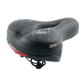 ZENO Bike Seat Saddle with Reflector | Bicycle Bike Seat with Soft Shockproof Springs and Punching Foam System | Cycling MTB Saddle Cushion Pad for Cruiser/Road Bikes/Touring/Mountain Bike/BMX