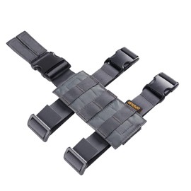 EXCELLENT ELITE SPANKER Tactical Drop Leg Holster Adjustable Platform Molle Module Universal Bag for Left/Right Leg (Grey)