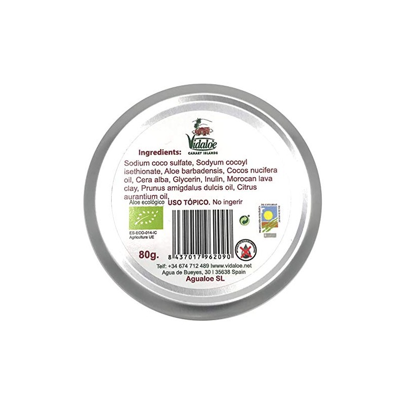 Vidaloe Solid shampoo with aloe vera 80 g (almonds)