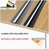 JARBIH 5Pack Surface Mounted LED Linear Aluminum Profile, 45 Degree