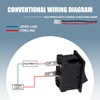 Innfeeltech 10 Pcs Black Mini Rocker Switch Black KCD1-101 2