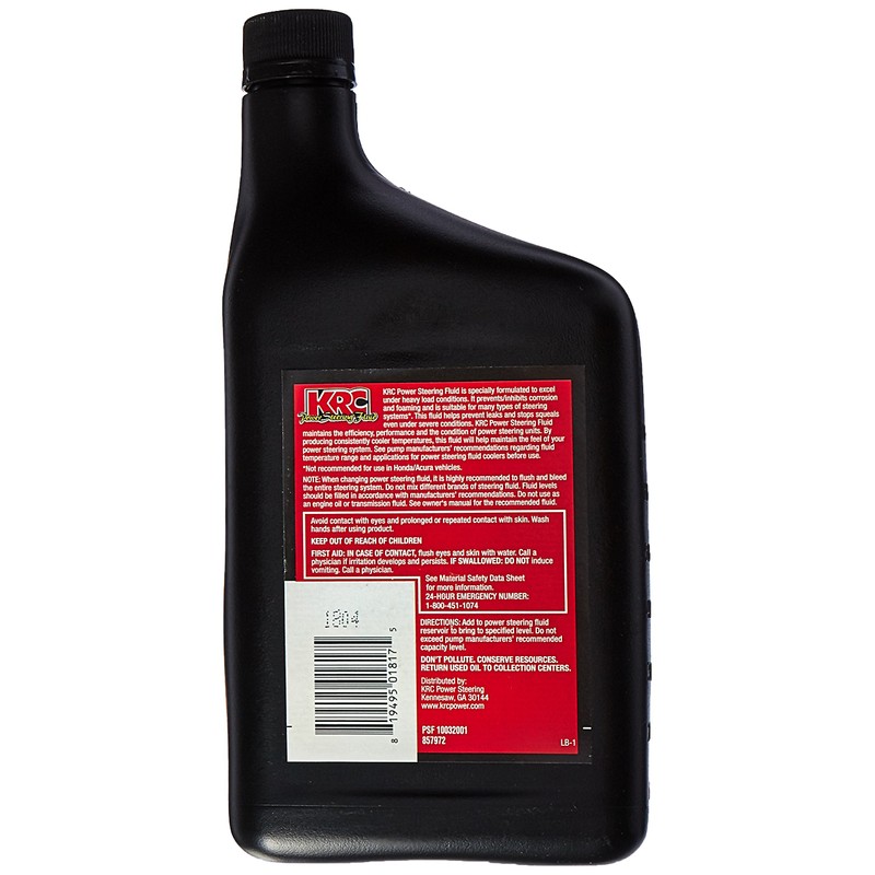 KRC Power Steering Power Steering Fluid, Conventional, 1 qt, Set