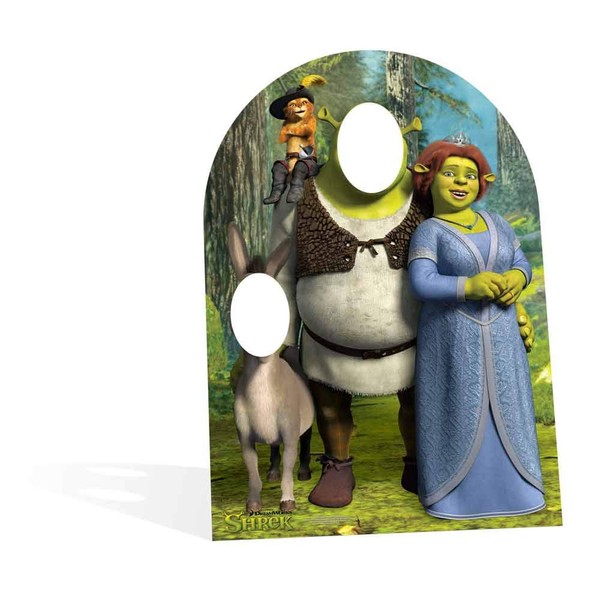 STAR CUTOUTS STSC821 Offical Lifesize Cardboard Cutout Party Decoration & Fun Gift Shrek Fiona Donkey Child Size Stand in Height 134cm