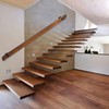 Wood Handrails, Indoor Non-Slip Staircase Handrail,Retro Rustic Wall Mount Railings