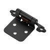 Home Expert 4 Pack (2 Pairs) Matte Black Cabinet Hinges