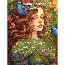 Serene Escapes: Secret Botanical Garden: Coloring Book for Relaxation
