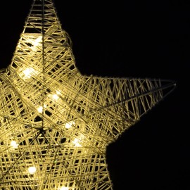 Rattan Star 10 LED Christmas Star Rattan Star Christmas Decoration 25 cm