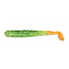 Slider Bass Grub 3" 10ct Chartreuse/Orange Tail