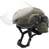 Tactical MICH 2000 Fast Helmet with Clear Riot Visor Face