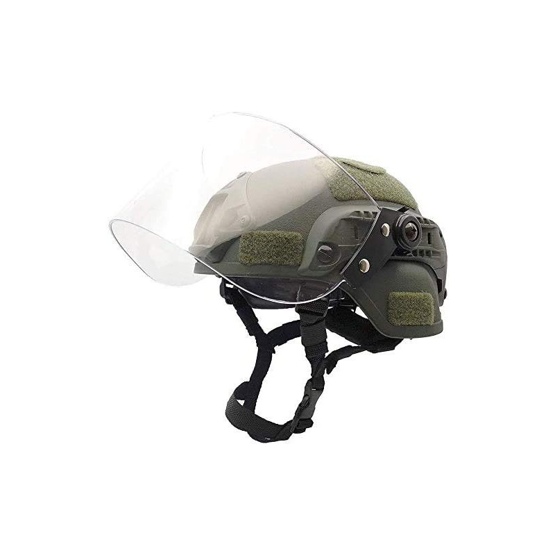 Tactical MICH 2000 Fast Helmet with Clear Riot Visor Face
