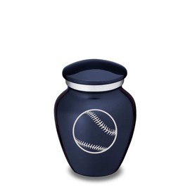 Geturns Embrace Keepsake Baseball Cremation Urns for Human Ashes I Cobalt Blue Funeral Urn for Men and Women I 3.5 lbs