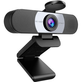 EMEET Full HD Webcam - C960 1080P Webcam with Lens Cover & Dual Microphone, 90° Streaming Camera with Automatic Light Correction, Plug & Play, for Linux, Win10, Mac OS