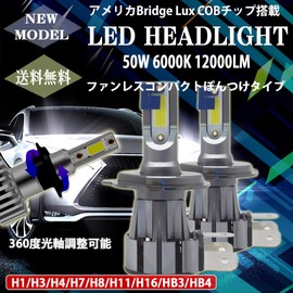 Eautofan LED Headlight P30 Fog Lamp H7 12V 50W 12000 Lumens 6000K US Bridge Lux COB Chip Equipped with Pump 2 Pieces