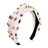 Avxdbr Rhinestone Knotted Headband Jeweled Knotted Headbands Crystal Beaded Wide