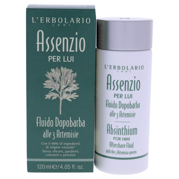 Absinthium After Shave Fluid by LErbolario for Men - 4.05 oz After Shave Fluid