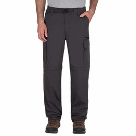 BC Clothing Hiking Pants for Men - Convertible Pants Men - Leightweight Cargo Pants Charcoal Gray
