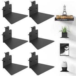 Feeloco Floating Book Shelves for Wall,Wall Mounted Storage Bookshelf,Heavy-Duty Hanging Book Organizers,Black Hidden Book Shelf for Bedroom Home Office Classroom