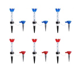 LUYING Golf Magnetic Tees Golf Tee Long Tee Holder with String Golf Accessories Gift (Red and Blue Each 3 Pieces Set 6 Sets/Do Not Lose/Long Lasting)
