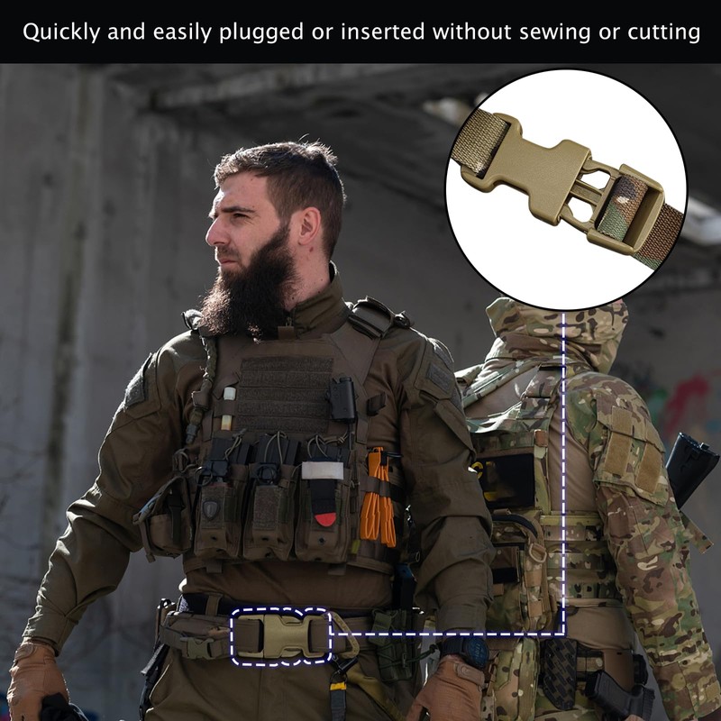 Qavctw 2x 1'' Buckle Quick Side Release Buckle for Tactical
