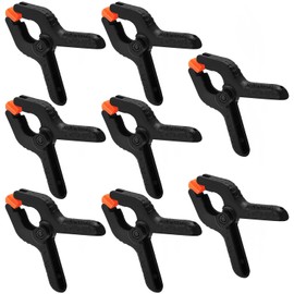 YIXISI 8 PCS Nylon Spring Clamps, 2 inch Plastic Heavy Duty Spring Clips, Extra Strength Spring Clamps, Clamps for DIY Projects, Photo Studios, Photo Background