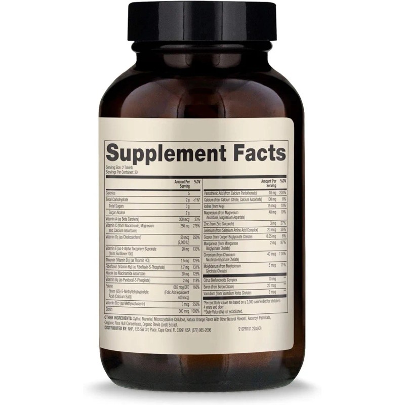 Dr.mercola Chewable Multivitamin For Kids 60 Tablets Sabor Sin sabor