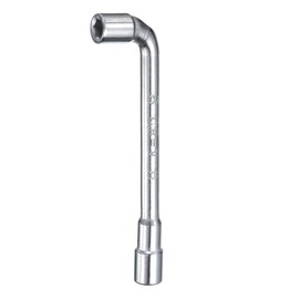 HARFINGTON L Shaped Angled Hex Socket Wrench 6mm 45# Steel Double Ended Metric 6 Point Tubular Socket Spanner for General Repairing, Pipeline, Bicycle Car Maintenance