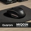 Quaroni Mouse MIQ01N. Sensor Optico, 4 Botones Scroll, Inalámbrico, 16001200800