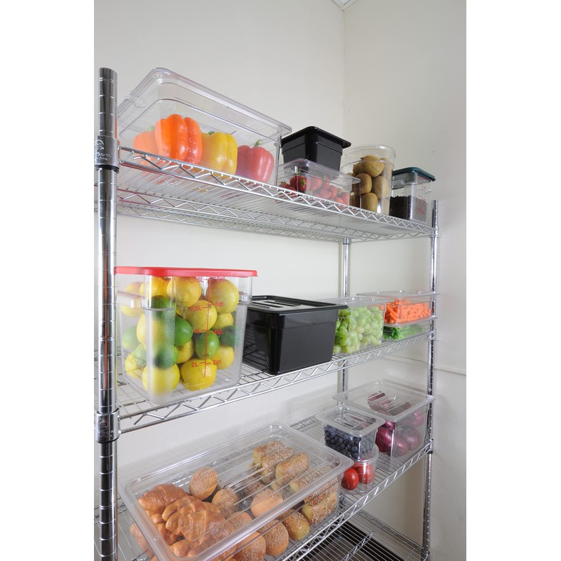 Excellante Third Size 8-Inch Deep Polycarbonate Food Pan
