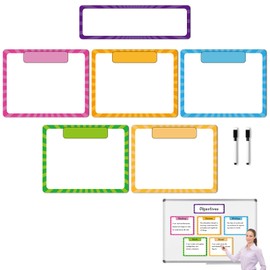 KIKIGOAL Reusable Magnetic Write and Wipe Paper Classroom Organization Chart, Dry Erase Objectives Learning Magnets for Classroom Whiteboard with 2 Writing Markers, Great for Classroom Goals Targets