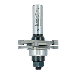 Trend Professional Quad Groover Set Router Bit, 1/2 Inch Shank, 47.6mm Cut Diameter & Adjustable Grooving Widths from 3.2mm to 18mm, QUADX1/2TC