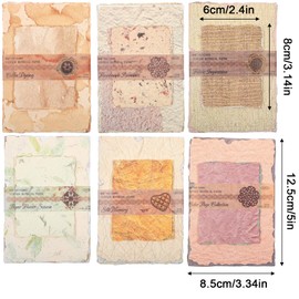 168 Sheets Textured Scrapbook Paper,6 Pack Vintage Scrapbook Supplies Paper for Scrapbooking Planner Bullet Junk Journal Supplies Mixed Collage Background (Two Size)