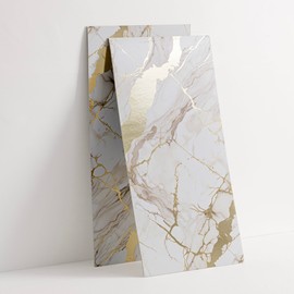 Haimin Wall Panels Peel and Stick 10 Pieces 23.6x11.8in (19.4 Sq. Ft. Coverage) Lightweight Backsplash Marble Look Tile (not Real Marble) Ideal for Kitchen Bathrooms Living Rooms Bedrooms