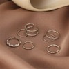 Silver Knuckle Rings Set for Women Trendy Stackable Rings Cute
