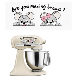 HOMDSG Cute Mouse Stickers for KitchenAid Stand Mixer, Funny Stickers, Kitchen Stand Mixer Decor Accessories, Cute Cartoon Decals, Playful Decals, 4 Pack