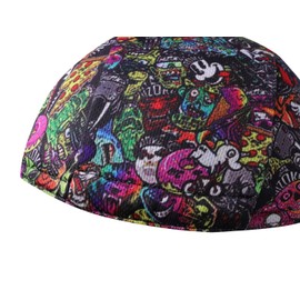 BikingBros Skull Cycling Cap - Polyester Skeleton Cycling Hat-Under Helmet - Funny Cycling Helmet Liner Breathable&Sweat Uptake One Size