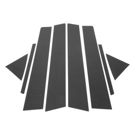 VekAuto 8 Pcs Door Pillar Window Trim for Hyundai Elantra 2017-2020 Carbon Fiber Pattern Black Front Rear Left Right Anti Scratch Sticker Pillar Posts Cover